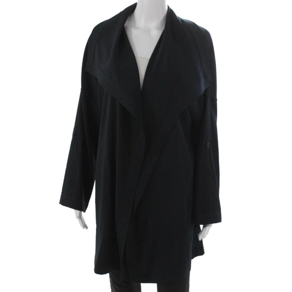 Max Studio Women Basic Jacket Black Long Sleeve Polyester Spandex Size M